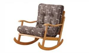 Naturel Kareli Sallanır Koltuk