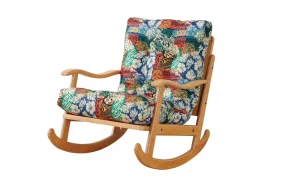 Naturel Kareli Sallanır Koltuk