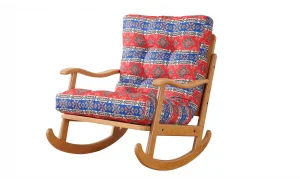 Naturel Kareli Sallanır Koltuk