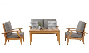 Naturel Teras Gri 7 Oturumlu Bahçe ve Balkon Takımı