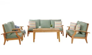 Naturel Teras Yeşil 4 Oturumlu Bahçe ve Balkon Takımı