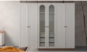 Nervür 6 Kapaklı Gardrop