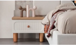 Nervür Beyaz Yatak Odası Takımı