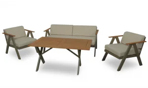 Nidya İroko Bahçe ve Balkon Takımı (Antrasit)