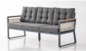 Palma Antrasit Üçlü Bahçe ve Balkon Takımı