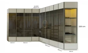 Pamukkale 6 Kapaklı Gardrop