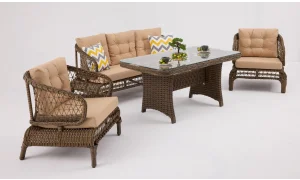 Peru Bahçe ve Balkon Takımı (Kahve)