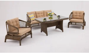 Peru Bahçe ve Balkon Takımı (Kahve)