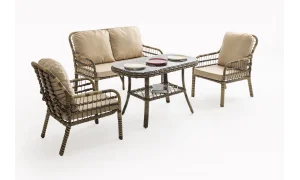 Pisa Bahçe ve Balkon Takımı (Açık Kahve - İkili)