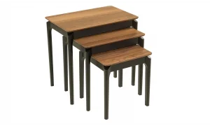 Napoli Ceviz-Siyah Zigon Sehpa