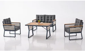 Praga Antrasit İkili Bahçe ve Balkon Takımı