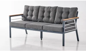 Praga Antrasit Üçlü Bahçe ve Balkon Takımı