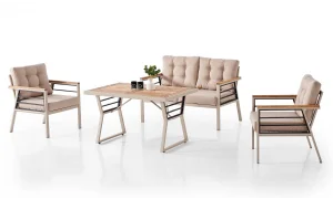 Praga Krem İkili Bahçe ve Balkon Takımı