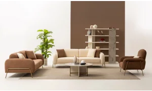 Puffy Kahve Koltuk Takımı