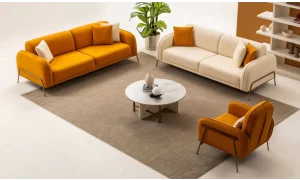 Puffy Kahve Koltuk Takımı