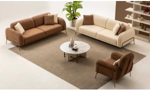 Puffy Kahve Koltuk Takımı