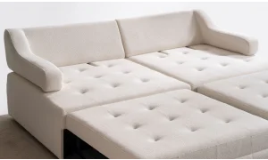 Rest Açılır Yataklı Modüler 2li Kollu Kanepe