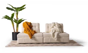 Rest Açılır Yataklı Modüler 2li Kolsuz Kanepe