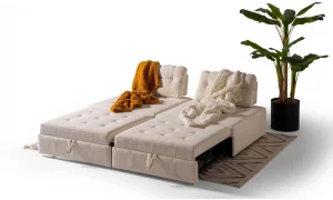 Rest Açılır Yataklı Modüler 2li Kolsuz Kanepe