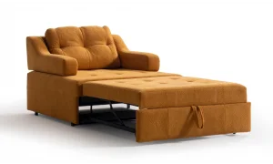 Rest Kollu Açılır Yataklı Tekli Hardal Koltuk