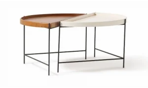 Rita Orta Sehpa Seti (Ekru - Ceviz)