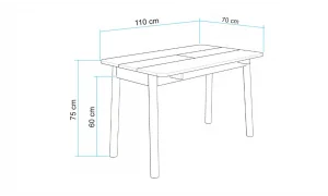 Rondo Mini Açılır Mutfak Masası Takımı - Karina Meşe Yeşil Renk