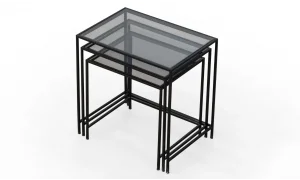 Royal Siyah Zigon Sehpa