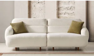 Sedef Beyaz 3lü Koltuk