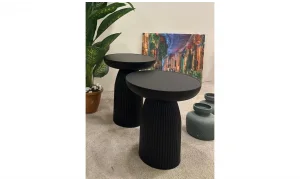 Siyah 2li Mantar Sehpa