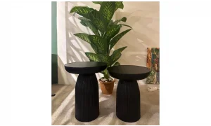 Siyah 2li Mantar Sehpa