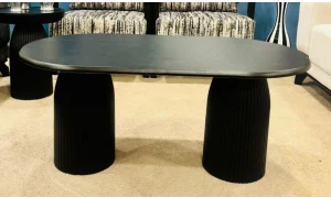 Siyah Elips Orta Sehpa