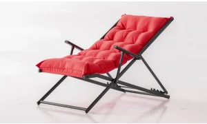 Sun Bed Kırmızı Katlanır Şezlong