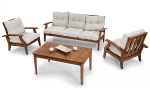 Teras Beyaz 5 Oturumlu Bahçe ve Balkon Takımı