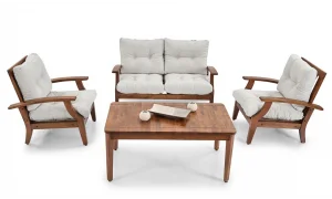 Teras Beyaz 5 Oturumlu Bahçe ve Balkon Takımı