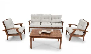 Teras Beyaz 5 Oturumlu Bahçe ve Balkon Takımı