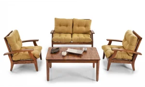 Teras Sarı 7 Oturumlu Bahçe ve Balkon Takımı