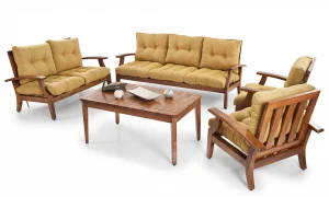 Teras Sarı 7 Oturumlu Bahçe ve Balkon Takımı