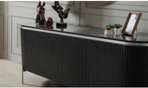 Tesla Yemek Odası Takımı (Black&Silver)