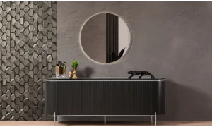 Tesla Yemek Odası Takımı (Black&Silver)