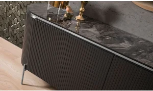 Tesla Yemek Odası Takımı (Black&Silver)