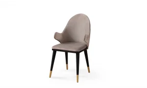 Tesla Yemek Odası Takımı (Ekru&Gold)