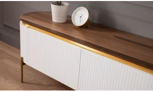 Tesla Yemek Odası Takımı (Ekru&Gold)