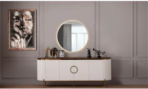 Tesla Yemek Odası Takımı (Ekru&Gold)