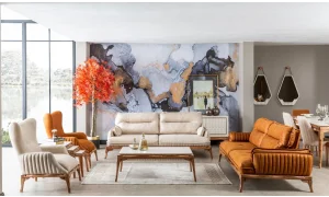 Tetra 3lü Koltuk (Krem)