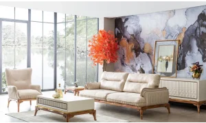 Tetra 3lü Koltuk (Krem)