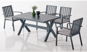 Venüs 6 Kişilik Antrasit Bahçe ve Balkon Takımı