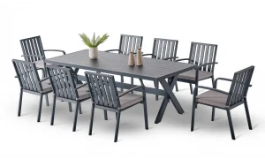 Venüs 8 Kişilik Antrasit Bahçe ve Balkon Takımı