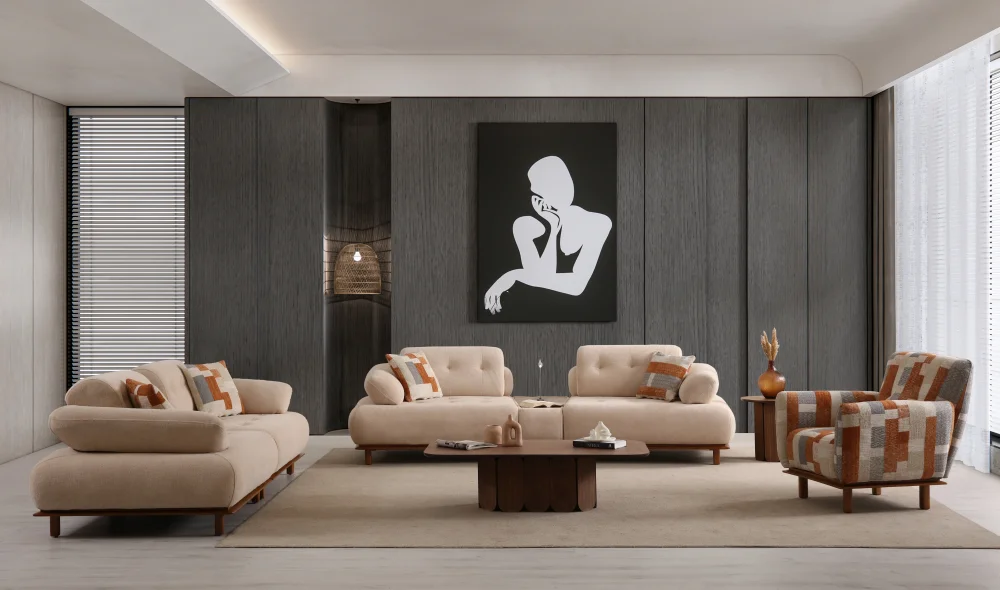 Lois Turuncu Koltuk Takımı