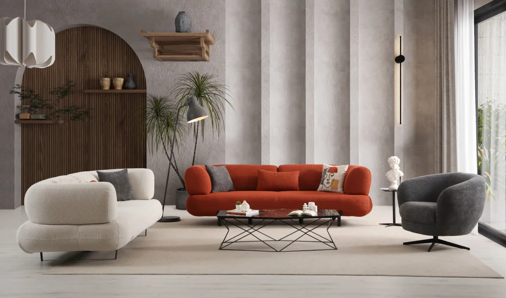 Manetti Yataklı Kırmızı Koltuk Takımı