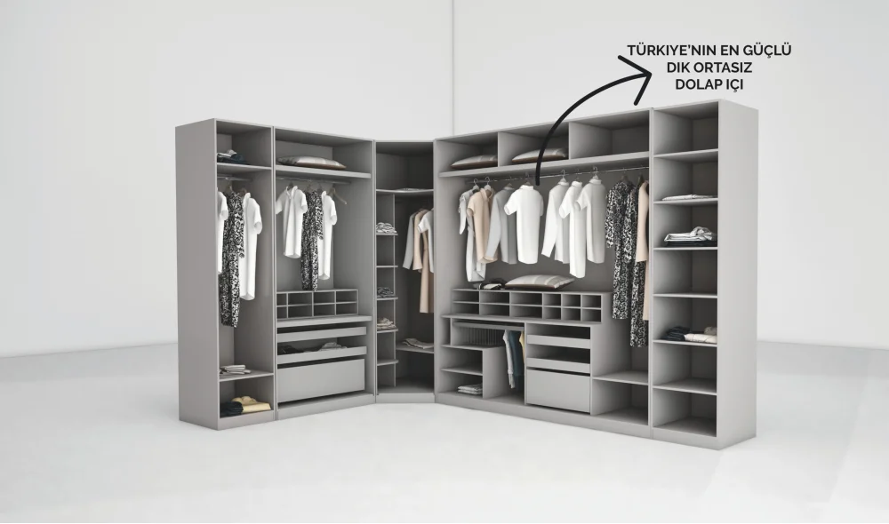 Defne 4 Kapaklı Gardrop